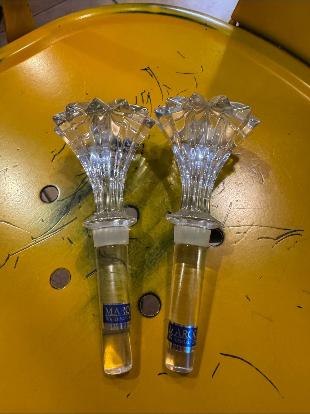 Marquis Clear Decorative Bottle Stoppers - Set of 2 (Clear)